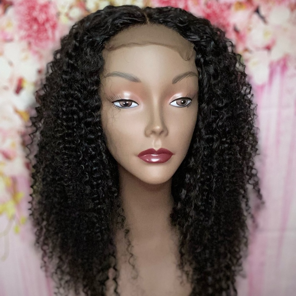 24 inch kinky curly closure wig